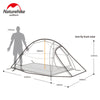 2 Person Tent 20D Silicone Fabric Tent Double-layer Camping Tent Lightweight 1.24kgon Mat