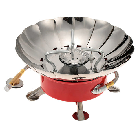 Stainless Steel Portable Gas Stove Retracted Windproof