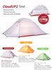 2 Person Tent 20D Silicone Fabric Tent Double-layer Camping Tent Lightweight 1.24kgon Mat