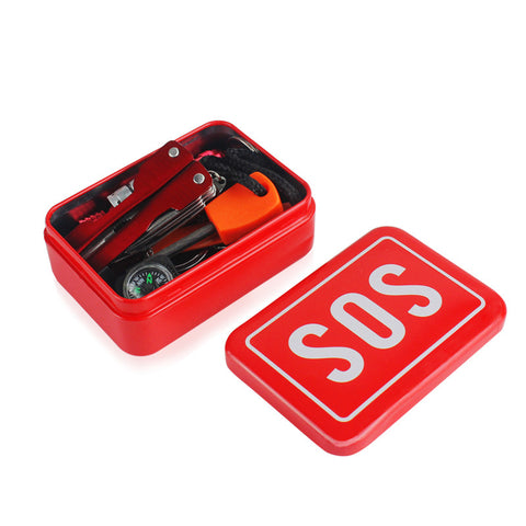 Outdoor Emergency Tool Set Multi-function SOS Tool Box Travel Kit