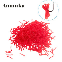 200pcs Smell Red Worm Lures 2cm Soft Bait