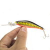 1Pcs  Laser  Wobblers Fishing Tackle 3D Eyes Sinking Minnow Fishing Lure Crankbait 6# hook