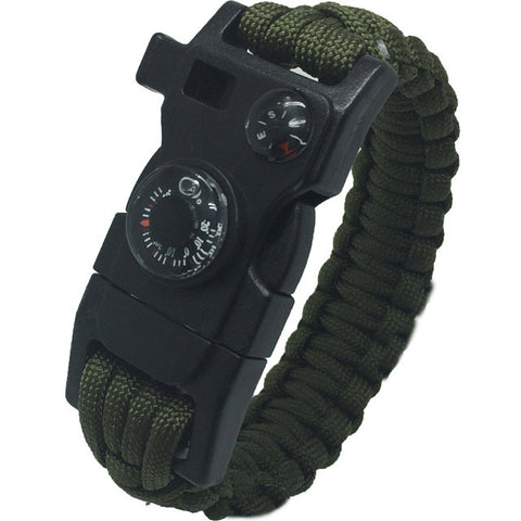 Men's Survival Bracelet Paracord Parachute Cord Wristband Emergency Rope