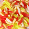 Fishing Lure 50Pcs 2Cm 0.3g Maggot Grub Soft Lure