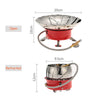 Stainless Steel Portable Gas Stove Retracted Windproof